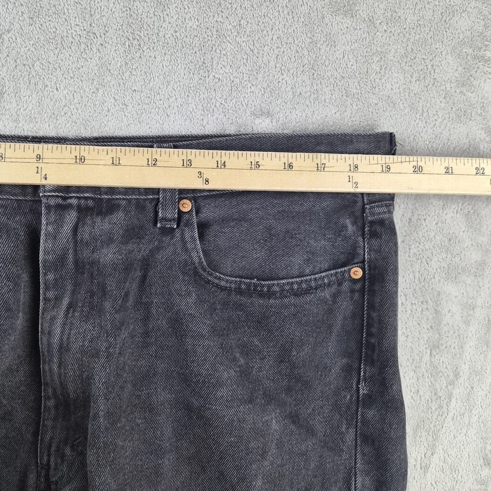 Levis 550 Jeans Mens 38x30 Black Denim Relaxed Fit 100% Cotton Faded Durable